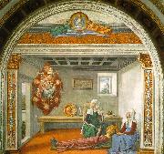 Domenico Ghirlandaio Announcement of Death to Saint Fina oil